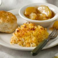 Hashbrown Casserole, Fried Apples N' Biscuit · Enjoy Hasbrown Casserole and Fried Apples served with a Buttermilk Biscuit..