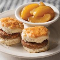 Meat Biscuits N' Hashbrown Casserole Or Fried Apples · Two hand-rolled Buttermilk Biscuits. Choice of ham, Sausage Patty or Thick-Sliced Bacon (210...