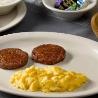 Smokehouse Breakfast · Starts with two farm fresh eggs* and grits. Plus Turkey Sausage, Thick-Sliced Bacon or Smoke...