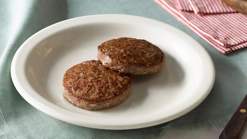 Smoked Sausage Patties · Enjoy a side of Two Smoked Sausage Patties..