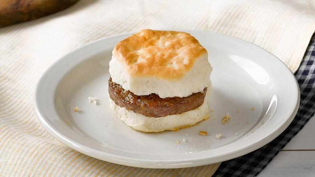 Sausage N' Biscuit · A Buttermilk Biscuit served with your choice of a Turkey Sausage or Smoked Sausage Pattie (210/280 cal). .