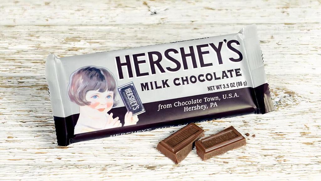 Hershey® Milk Chocolate Bar · There’s happy, and then there’s HERSHEY’S Happy. Made with farm fresh milk, this HERSHEY’S Chocolate Bar makes life delicious. Unwrap a bar, break off a piece, savor and repeat.