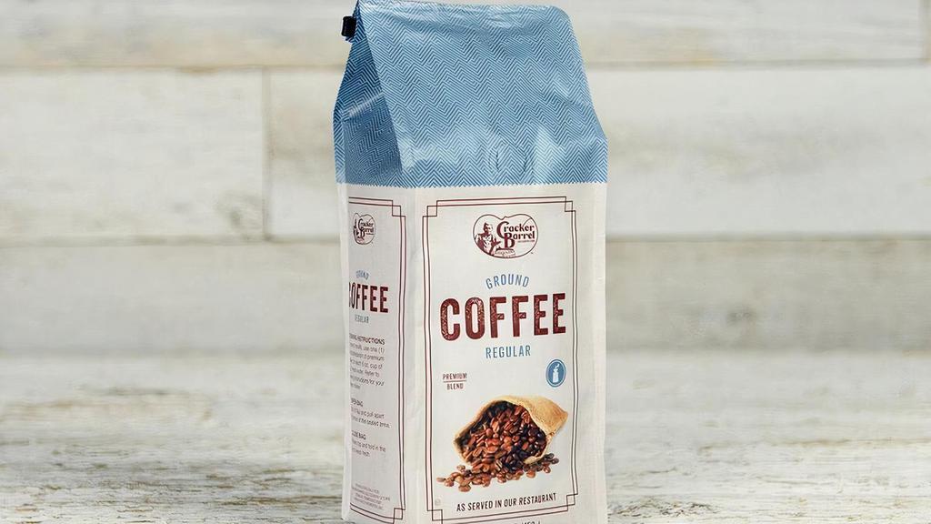 Cracker Barrel Coffee - Regular · Enjoy the same coffee at home as you do in our restaurant. Blended, roasted and ground to the exacting specifications of Cracker Barrel Old Country Store. 16-oz. package.