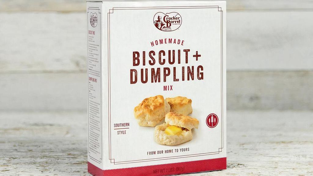 Cracker Barrel Biscuit And Dumpling Mix · Our Biscuit and Dumpling Mix lets you choose between baking up a sheet of classic, golden-brown biscuits, or some delicious, to-die-for dumplings. A taste of home, from our kitchen to yours.