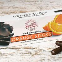Dark Chocolate Orange Sticks · Citrusy and velvety describe this sweet treat. Enjoy orange jelly centers blanketed in milk ...