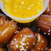 Pretzel Nuggets · 15 pretzel nuggets w/side of nacho cheese
Can substitute Stadium Mustard (ket us know in the...