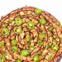 Spicy Bbq Chicken-Family · BBQ Sauce, Cheese, Chicken, and Jalapeno