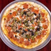Vito'S Special Pizza  · Pepperoni, sausage, black olives, green peppers, onions, mushrooms.