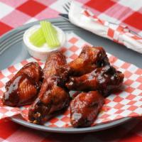 6 Pcs Wings · Chicken wings cooked to perfection w/ your choice of  1 flavor & 1  sauce.