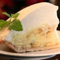 Banana Cream Pie · A Sacramento treat for 80 years!  Recipe includes dairy, wheat and eggs