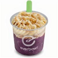 Chewy · Base: Chewy (Acai and Peanut Butter). Toppings: Granola, Banana, Peanut Butter, Coconut.