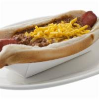 Chili Dog · With Cheddar and Onions