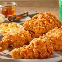 Southern Fried Chicken Combo · Four pieces of bone-in chicken, hand breaded with our signature seasoning. Comes with choice...