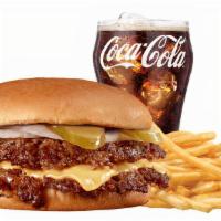 Double 'N Cheese Steakburger Combo · Comes with fries and a regular soft drink