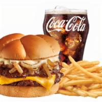 Butter Double Steakburger Combo · Comes with fries and a regular soft drink