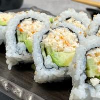 California Roll · Crab, avocado, and cucumber.