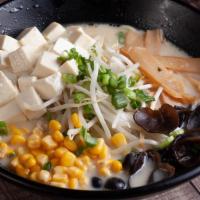 Vegetable Ramen · Tofu, bean sprouts, green onions, kikurage mushroom, corn, bamboo shoots.