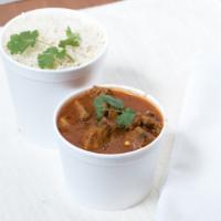 Lamb Curry · Diced boneless lamb cooked with herbs, spices and with extremely tasty sauce.