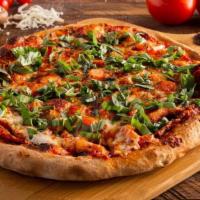 Margherita Pizza · Fresh tomato, garlic, basil and mozzarella cheese.
