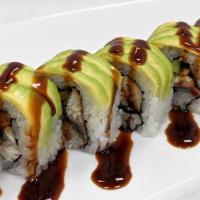 Caterpillar Roll · In; eel, cucumber, crab. Out; avocado.