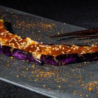 Robata Eggplant 
 · Grilled and served with Miso Glaze