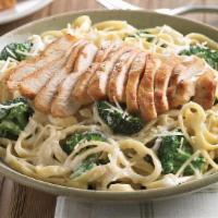 Chicken & Broccoli Fettucini · Cal: 2020. Grilled chicken breast, fresh broccoli,  fettucine  pasta in a creamy Parmesan, R...