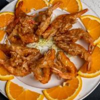 A6- Orange Glazed Crispy Shell Shrimps / Tom Chien Da Don · 