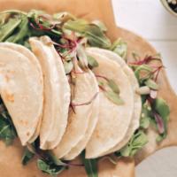 Real Coconut Quesadillas · Vegan. Coconut flour tortillas filled with our melted coconut cheese, served with pico de ga...
