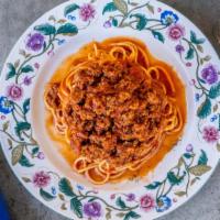 Spaghetti Meat Sauce · A thick rich meat sauce that brings an authentic taste of Italy to your table.