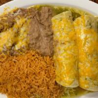 #3 Two Enchiladas · CKN, BEEF, GOUND BEEF, OR CHZ