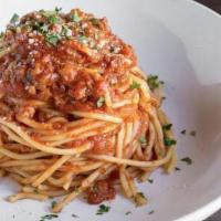 Spaghetti Marinara · Spaghetti served over homemade marinara sauce.