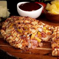 Santa Cruz · Signature crust, pink sauce (red and white), BBQ sauce, 100% whole milk mozzarella, Canadian...