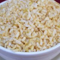 Brown Rice · Whole grain brown rice.