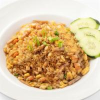 Vietnamese Fried Rice · Vietnamese ham, garlic, peas & carrots, and green onions