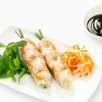 Spring Rolls - Shrimp (3) · Shrimp with vermicelli and fresh herbs wrapped in rice paper w/ our Hoisin & Peanut sauce