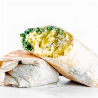 Skinny Burrito* - Burrito · scrambled egg, goat cheese, arugula, salsa verde, flour tortilla

*add bacon or sausage +3