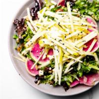 Cran-Apple* · cranberry, granny smith apple, goat cheese, watermelon radish, G's nuts, spring mix, sour ch...