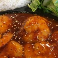 Spicy Shrimp Scampy Plate · Today is your lucky day. Seven pieces of succulent jumbo shrimp, cooked with house spicy sca...