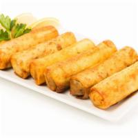 Beef Blinchik · 4pcs.
Thin crepe stuffed with seasoned ground beef. Fried.