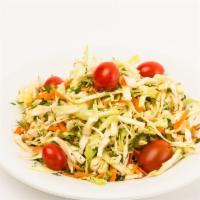 Cabbage Salad · Shredded cabbage, carrot, parsley, dill, onion, olive oil, fresh lemon juice.