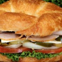#10. Turkey Sandwich · Turkey, Lettuces, Tomatoes, Onions, Pickles - with mayonnaise and mustard (and a choice of J...