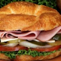 #11. Ham & Bacon Sandwich · Ham, Lettuces, Tomatoes, Onions, Pickles - with mayonnaise and mustard (and a choice of Jala...
