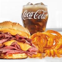 Double Beef 'N Cheddar Meal · Includes small fries and small drink