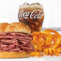 Roast Beef Double Meal · Two times the amount of signature roast beef than the Roast Beef Classic. Visit arbys.com fo...