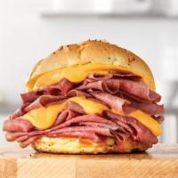 Beef 'N Cheddar Double · Two times the amount of thinly sliced roast beef than the Classic, with cheddar cheese sauce...