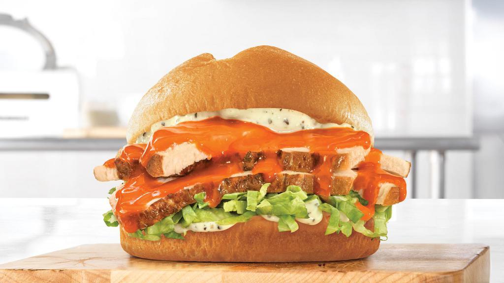 Roast Buffalo Chicken · Get your favorite Arby’s touches like creamy peppercorn ranch and spicy buffalo sauce, but on top of a new favorite: slow-roasted chicken. The other sandwiches will miss you, but miss you they must.