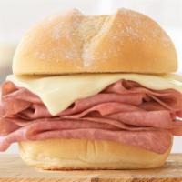 Roast Beef Slider · Thinly sliced roast beef and swiss cheese on a warm slider style bun. Visit arbys.com for nu...