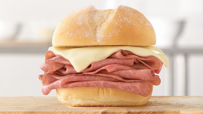 Roast Beef Slider · Thinly sliced roast beef and swiss cheese on a warm slider style bun. Visit arbys.com for nutritional and allergen information.