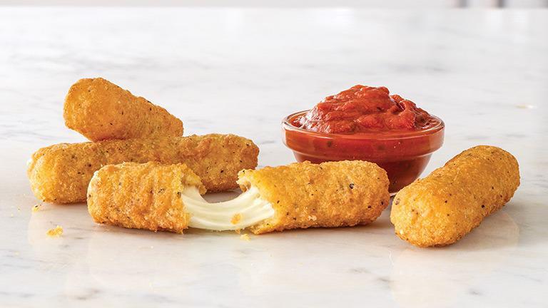 Mozzarella Sticks (4 Ea.) · Stretchy, cheesy, melty mozzarella that's battered and fried. Served with a marinara sauce for dipping. Visit arbys.com for nutritional and allergen information.