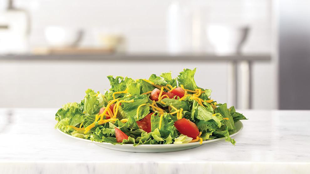 Market Fresh Garden Side Salad · Chopped fresh lettuce with diced tomatoes and shredded cheddar cheese. Served with dressing. Visit arbys.com for nutritional and allergen information.